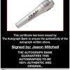 Jason Mitchell Certificate of Authenticity from The Autograph Bank