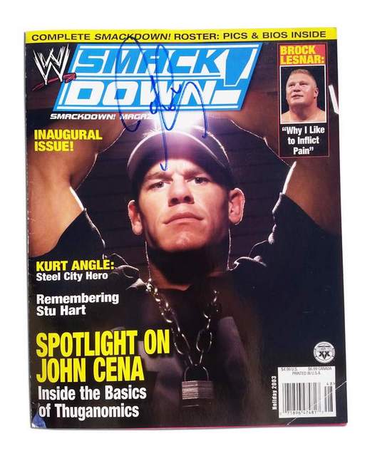John Cena signed magazine