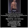 John Hathaway Certificate of Authenticity from The Autograph Bank