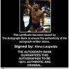 Kimo Leopoldo Certificate of Authenticity from The Autograph Bank