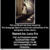 Lucy Fry Certificate of Authenticity from The Autograph Bank