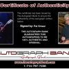Pat Smear Certificate of Authenticity from The Autograph Bank