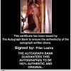 Pilar Lastra Certificate of Authenticity from The Autograph Bank