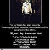 Spider One Certificate of Authenticity from The Autograph Bank