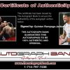 Quinton Rampage Jackson Certificate of Authenticity from The Autograph Bank
