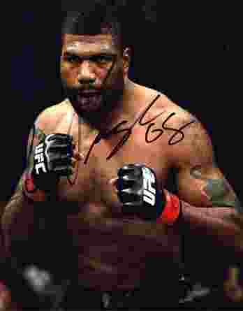 Quinton Rampage Jackson signed 8x10 poster