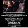Rian Johnson Certificate of Authenticity from The Autograph Bank