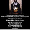 Richie Kotzen Certificate of Authenticity from The Autograph Bank