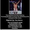 Roy Nelson Certificate of Authenticity from The Autograph Bank