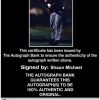 PGA golfer Shaun Micheel Certificate of Authenticity from The Autograph Bank