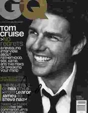 Tom Cruise signed magazine