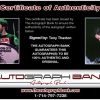 Tony Thaxton Certificate of Authenticity from The Autograph Bank