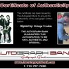 Vintage Trouble Certificate of Authenticity from The Autograph Bank