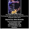 Wes Scantlin Certificate of Authenticity from The Autograph Bank