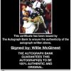 Willie Mcginest Certificate of Authenticity from The Autograph Bank