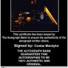 Costas Mandylor Certificate of Authenticity from The Autograph Bank
