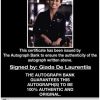 Giada De Laurentiis Certificate of Authenticity from The Autograph Bank