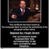Hugh Grant Certificate of Authenticity from The Autograph Bank
