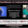 Joe Mantegna Certificate of Authenticity from The Autograph Bank