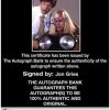 Jon Gries Certificate of Authenticity from The Autograph Bank