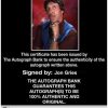 Jon Gries Certificate of Authenticity from The Autograph Bank