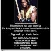 Kevin Sorbo Certificate of Authenticity from The Autograph Bank