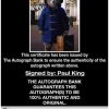 Paul King Certificate of Authenticity from The Autograph Bank