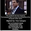 Peter Gallagher Certificate of Authenticity from The Autograph Bank