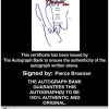 Pierce Brosnan Certificate of Authenticity from The Autograph Bank