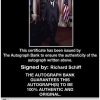 Richard Schiff Certificate of Authenticity from The Autograph Bank