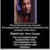 Steve Coogan Certificate of Authenticity from The Autograph Bank