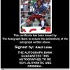 Olympic soccer Alexi Lalas Certificate of Authenticity from The Autograph Bank