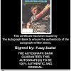 PGA golfer Fuzzy Zoeller Certificate of Authenticity from The Autograph Bank