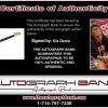 Gia Derza certificate of authenticity from The Autograph Bank
