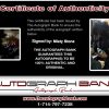 Misty Stone Certificate of Authenticity from The Autograph Bank