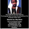 Big Sean Certificate of Authenticity from The Autograph Bank