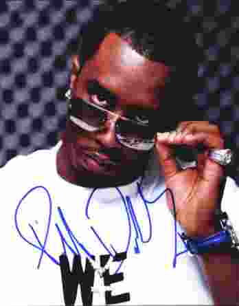 Puff Daddy signed 8x10 photo